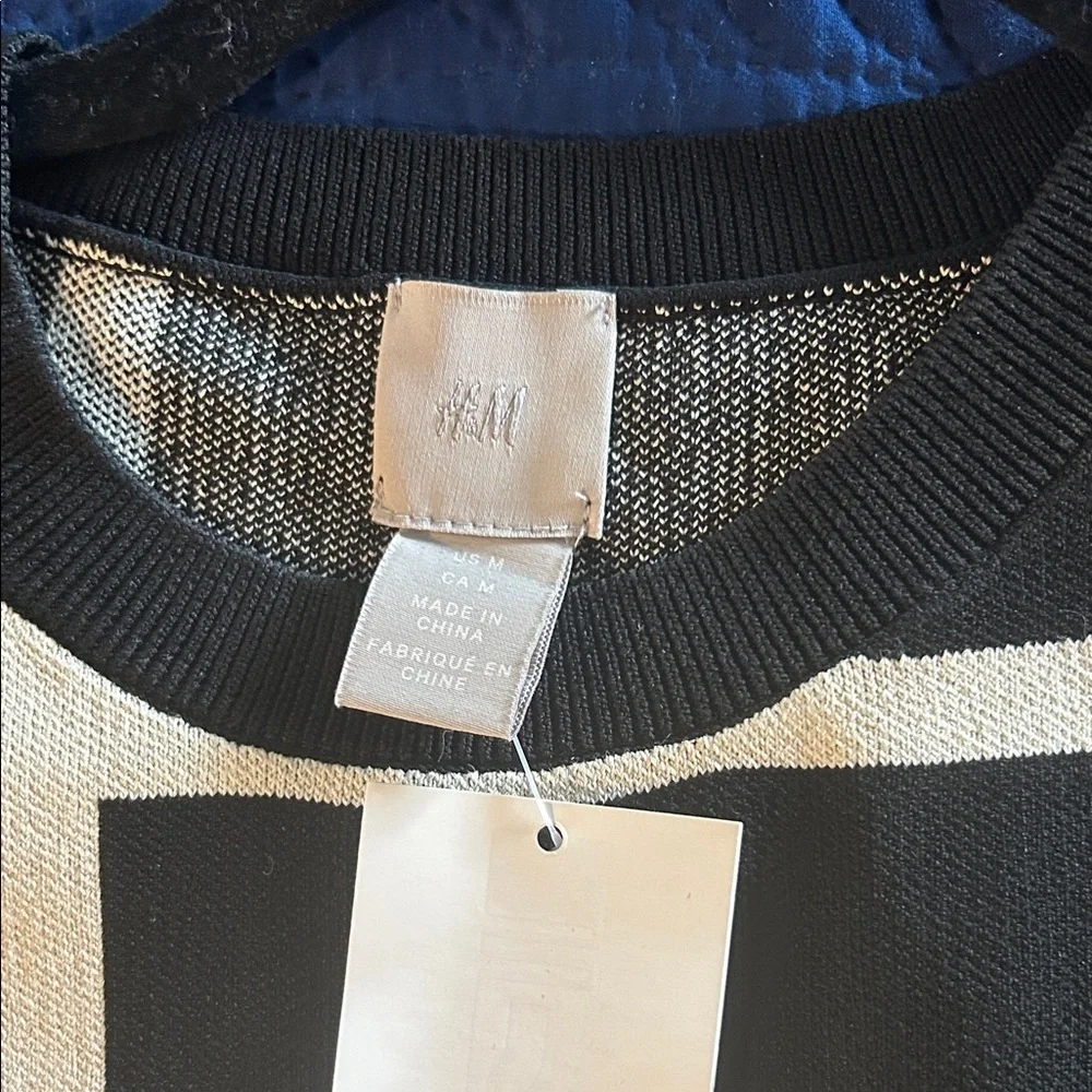 H&M Black and Cream Patterned Dress Set NWT - Picture 4 of 5